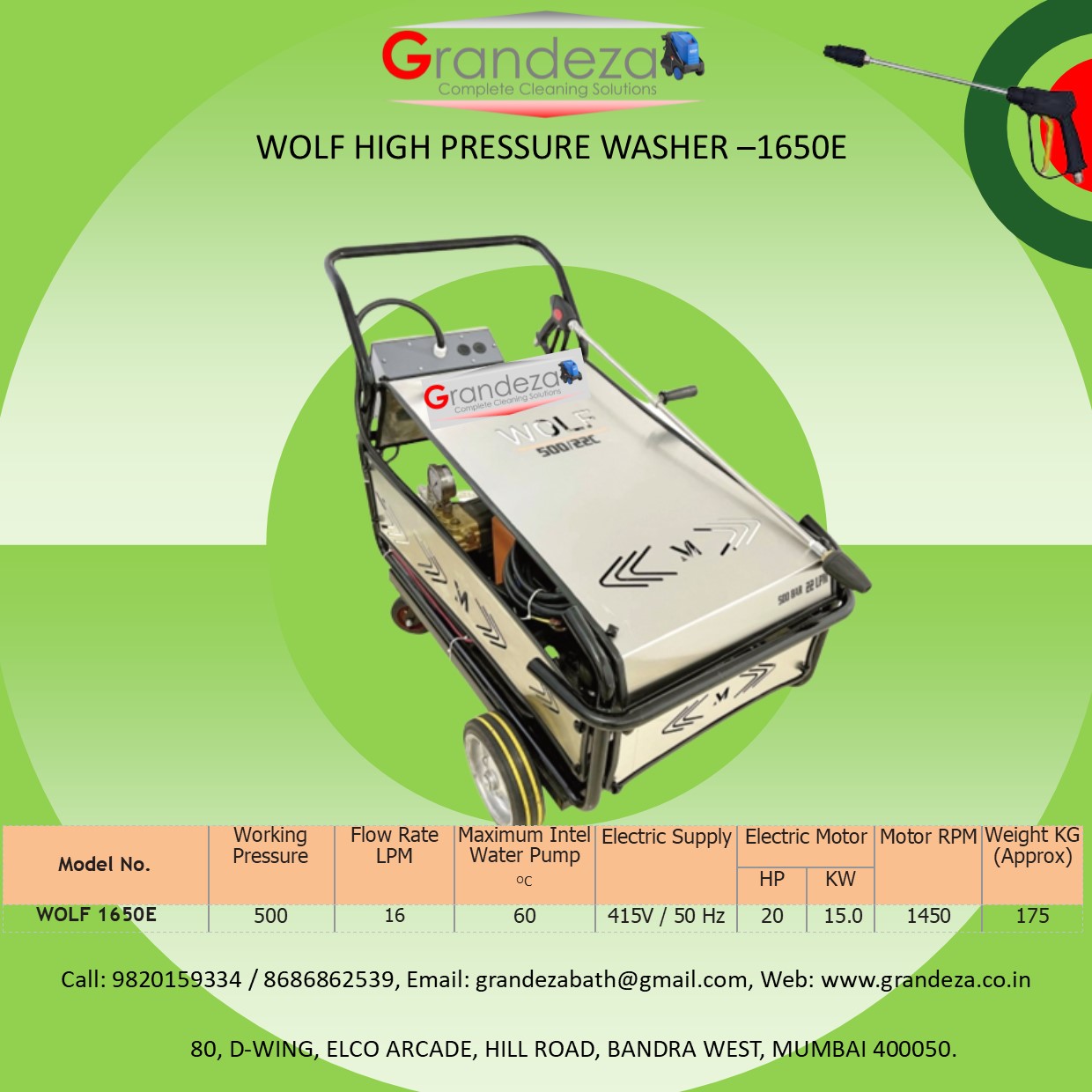 GRANDEZA Wolf Series High Pressure Washer - Image 2