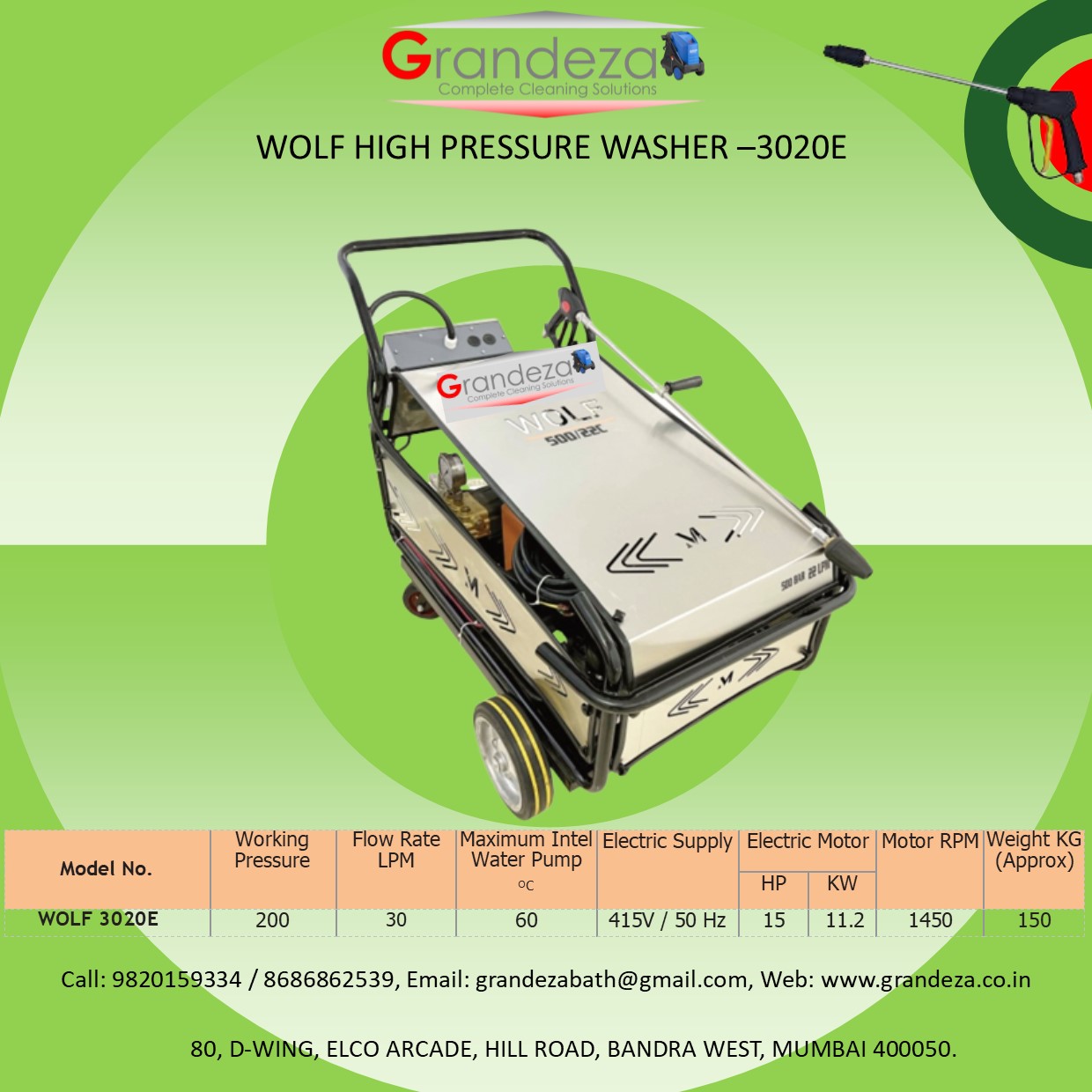 GRANDEZA Wolf Series High Pressure Washer - Image 6