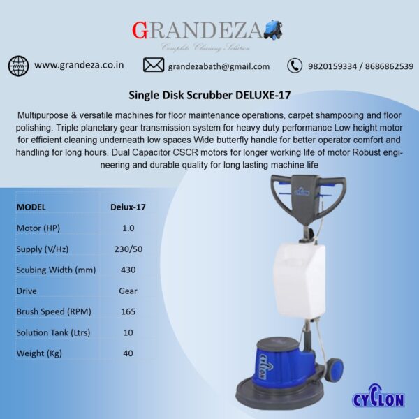 DELUXE-17 Single Disk Scrubber - Image 2