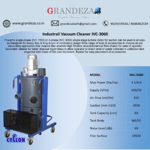 IVC-3060 Industrial Wet & Dry Vacuum Cleaner 60 Ltrs