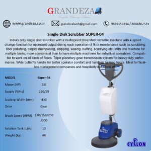 SUPER-04 Single Disk Scrubber