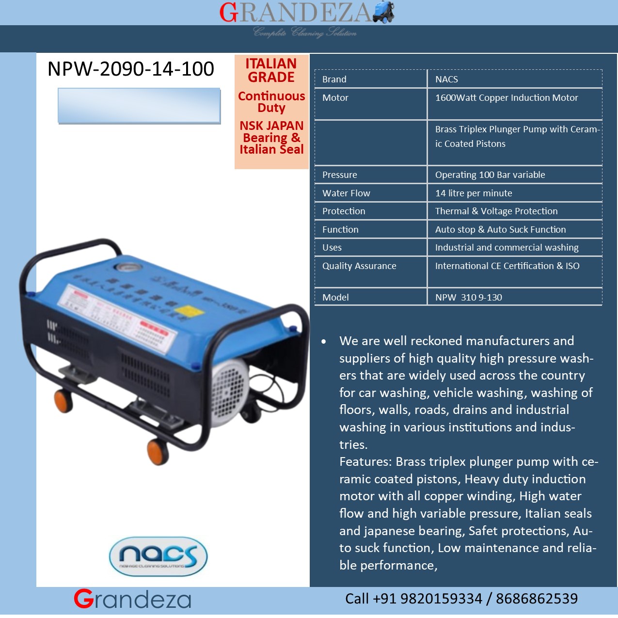 NPW-2090-14-100 High Pressure Washer - Image 2