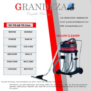 GRANDEZA VC-70-AZ 70 Ltrs Wet & Dry Vacuum Cleaner