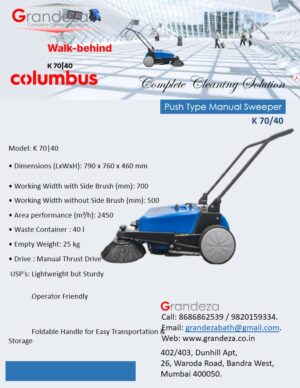 COLUMBUS Push Type Manual Sweeper K 70/40