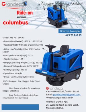 COLUMBUS Ride on Sweeper AKS 70 BM 95