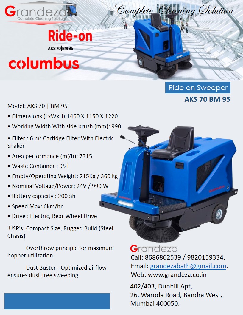 COLUMBUS Ride on Sweeper AKS 70 BM 95 - Image 2