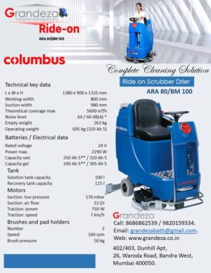 COLUMBUS Ride on Scrubber Drier ARA 80/BM 100