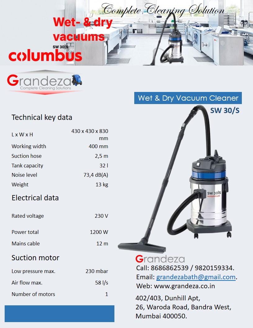 COLUMBUS Wet & Dry Vacuum Cleaner Steel SW 30/s - Image 2